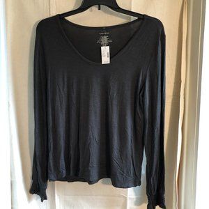 NWT Maurices Sz L Black Long Sleeve Tee